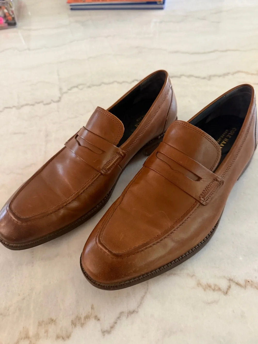 Cole Haan Brown Leather Penny Loafers 9.5M